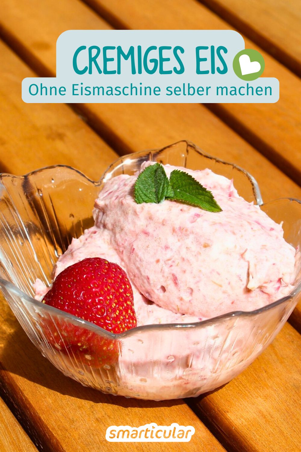 Heißer Sommertag? Mit diesem Rezept kannst du ein leckeres Eis selber machen ohne Eismaschine - ganz einfach im Mixer.