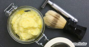 Du möchtest deine Rasiercreme selber machen? Mit diesem einfachen Rezept wird deine Haut bei der der Rasur angenehm sanft gepflegt.