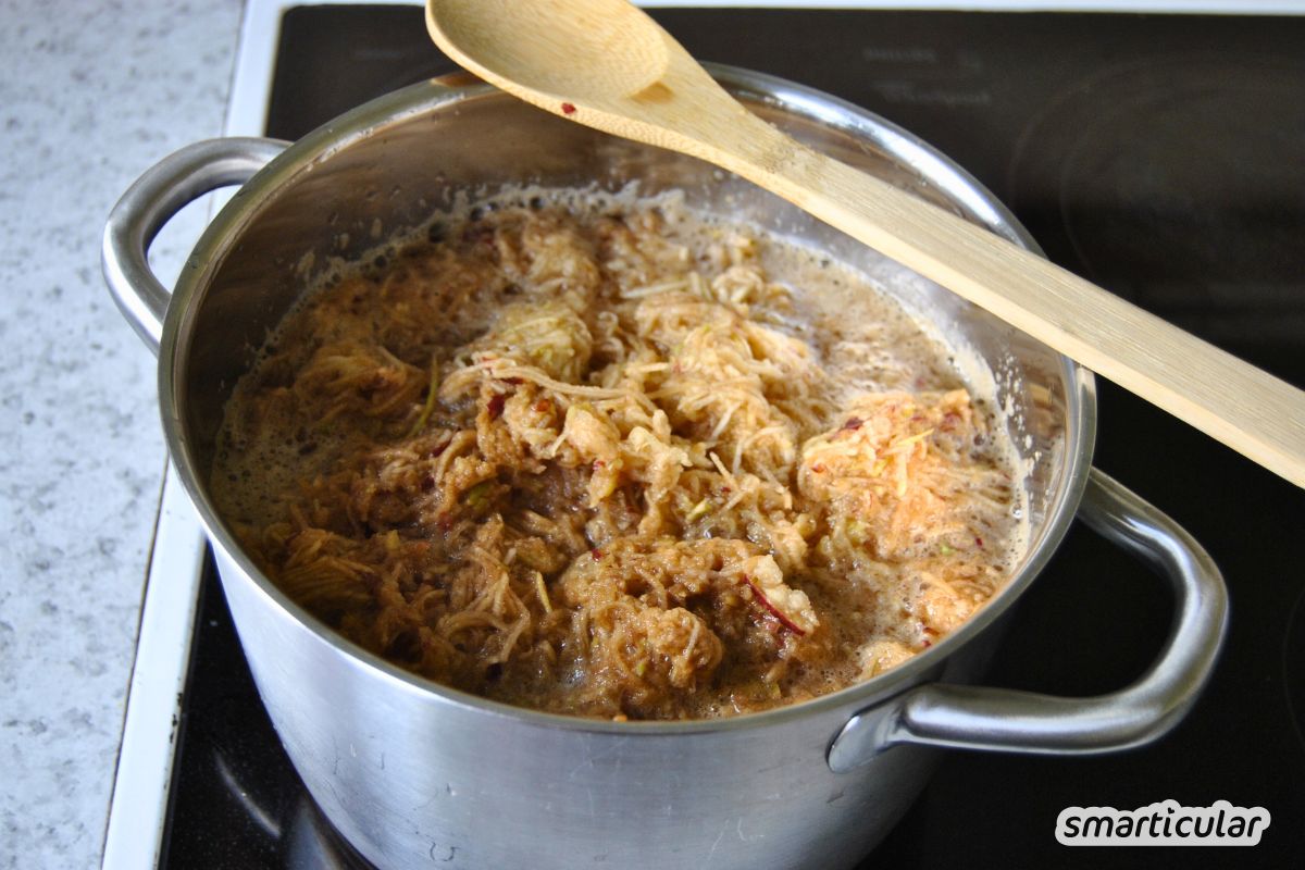 apfelsaft-selber-machen-ohne-entsafter-2 Apfelsaft selber machen ohne Entsafter? Ja das geht! Mit dieser Anleitung kannst du deine Ernte lecker verwerten - ohne Sezialgeräte.