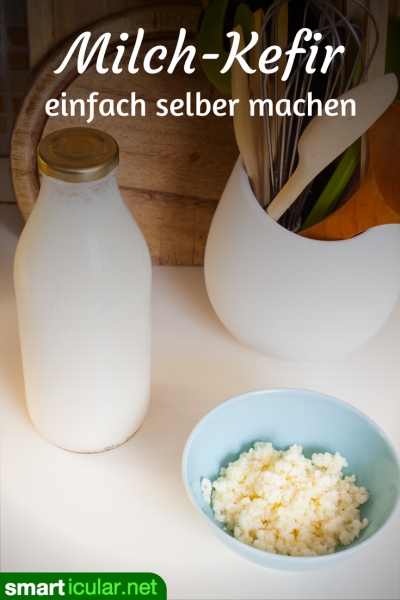 Eine Alternative zu Zuckerwasser aus dem Supermarkt ist der Milchkefir. Mit wenigen Zutaten stellst du ihn daheim einfach selber her. Lass es dir schmecken!