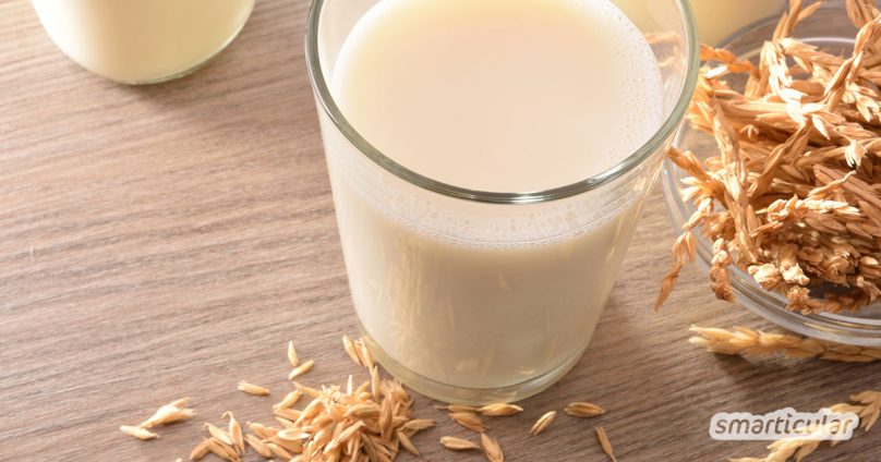 Selbst gemachte Dinkelmilch nach diesem einfachen Rezept ist viel preiswerter als gekaufte Pflanzendrinks. Sie ist eine echte, leckere Alternative zu Kuhmilch.