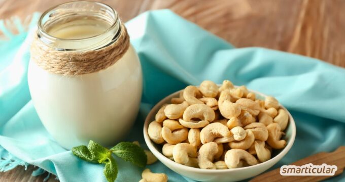 Du möchtest cremigen Cashew-Joghurt selber machen? Entdecke unser einfaches 5-Minuten-Rezept für veganen Joghurt ganz ohne Soja!