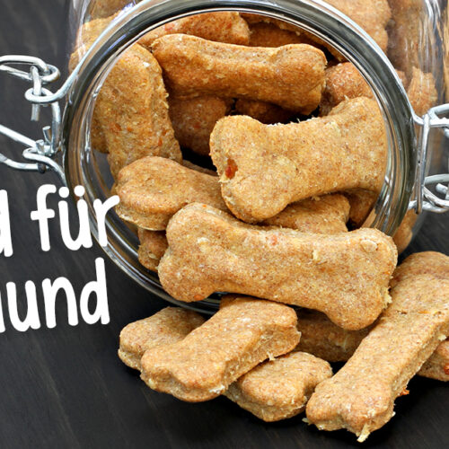 Hundeleckerlies selber machen mit Erdnussbutter und Sesam
