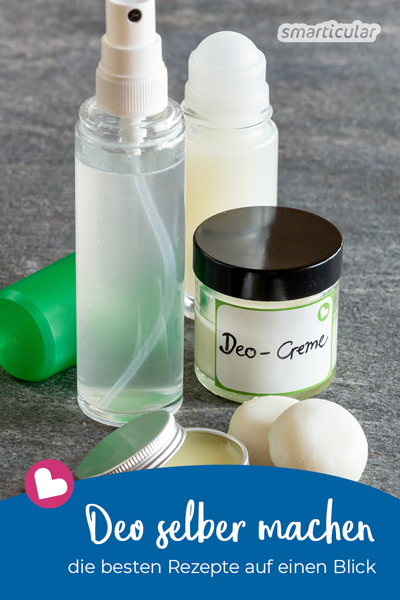 Deo selber machen statt kaufen: aus einfachen, preiswerten und natürlichen Zutaten kann jeder in wenigen Minuten wirksames Deodorant herstellen - ohne Aluminiumsalze.