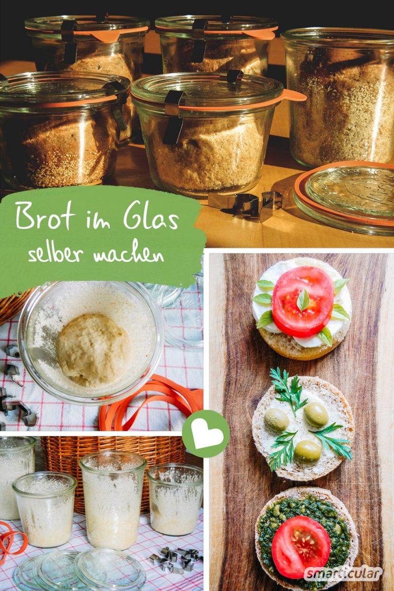 2 Rezepte Brot im Glas zu backen, haltbar, immer frisch