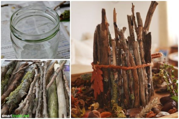 Statt billiger Plastikdeko lassen sich aus Naturmateralien wunderschöne Dekorationen für Haus und Garten basteln. Hier findest du ein paar schöne Anregungen