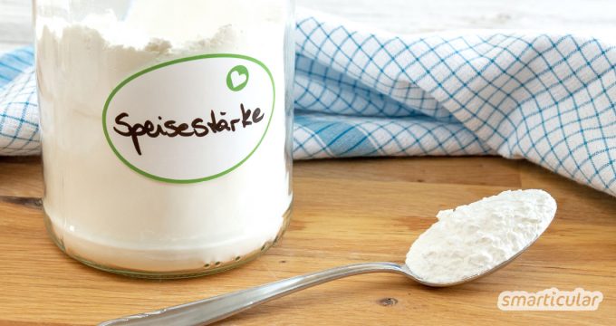 Viele Fertigprodukte basieren auf den Eigenschaften von Speisestärke. Deshalb kannst du Puddingpulver, Tortenguss und Co. leicht selber machen und jede Menge Müll sparen.