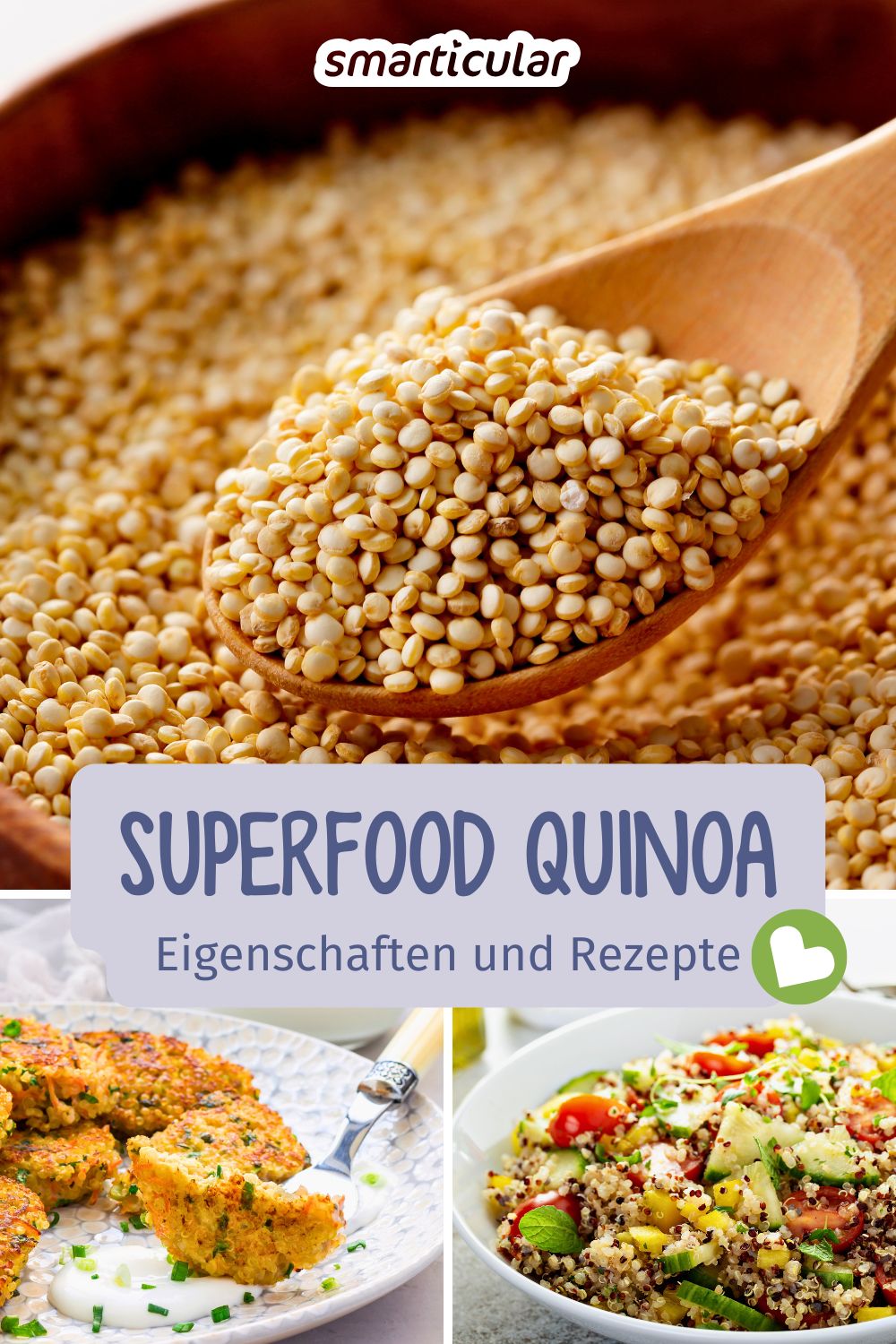 Quinoa gehört zu den besten pflanzlichen Proteinquellen und enthält reichlich Vitalstoffe. Genieße das Superfood mit diesen Rezepten!