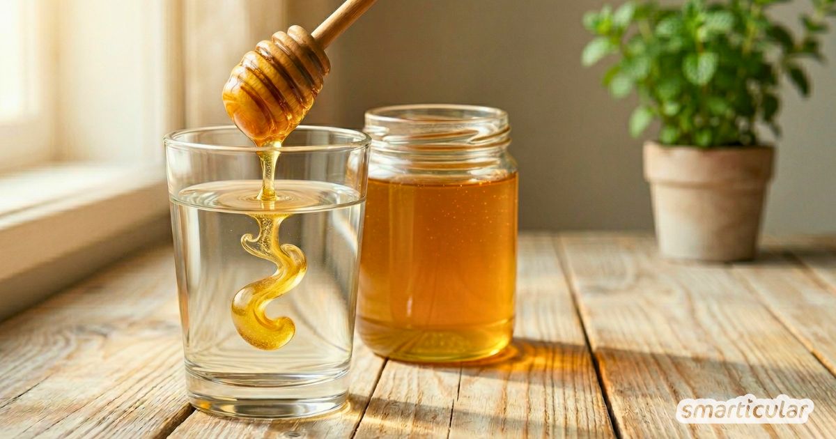Entdecke die wohltuende Wirkung von Honigwasser! Wir zeigen die richtige Zubereitung, Variationen und klären über Gesundheitsmythen auf.