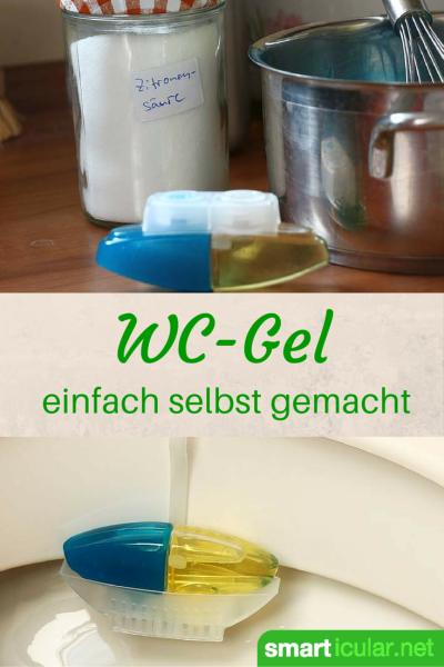 WC-Steine und Gels mindern unangenehme Gerüche und verlängern Reinigungsintervalle. WC-Gel kann man auch einfach und preiswert selbst herstellen.