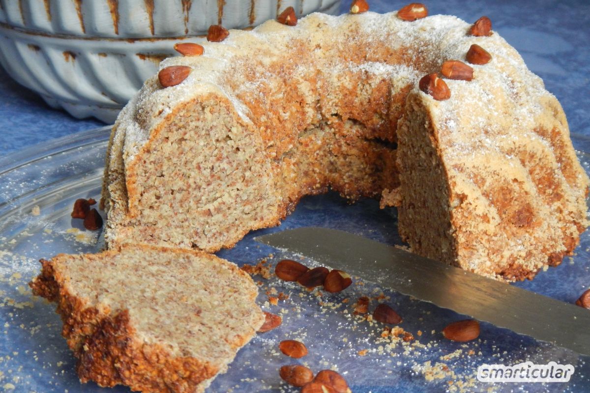 Selbstgemachter Kuchen aus Bucheckernmehl
