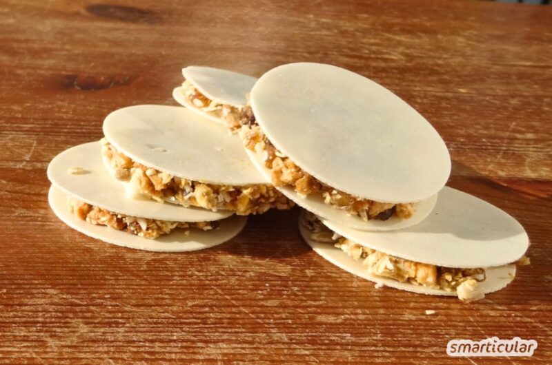 Rezept für Fruchtriegel mit Oblaten