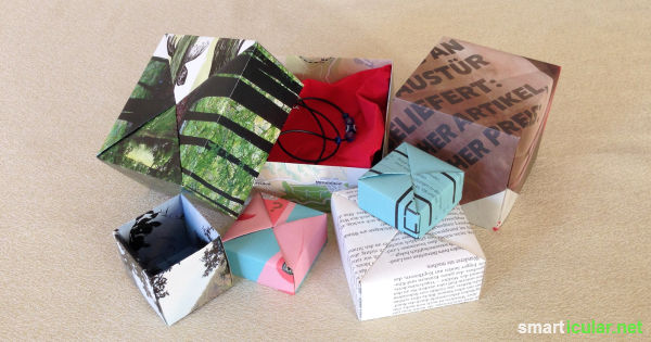So kannst du kreative Geschenkverpackung und Aufbewahrungsboxen aus Papier ganz einfach selber falten.