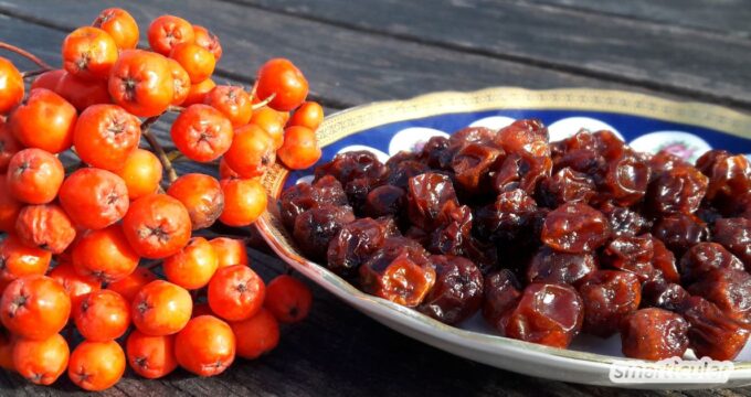Mit diesem Rezept kannst du aus Vogelbeeren eine leckere Nascherei herstellen.
