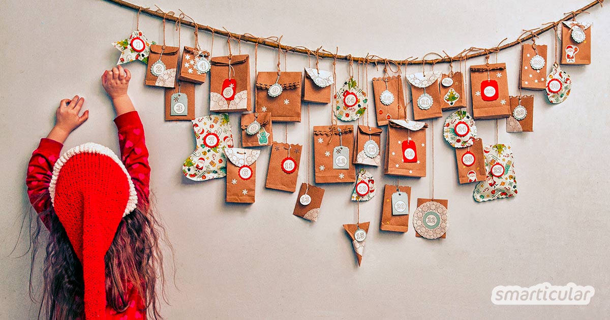 Über 50 Ideen: Mit diesen DIY-Alternativen, kleinen Geschenken und Gutscheine füllst du den Weihnachtskalender deiner Kinder originell und nachhaltig!
