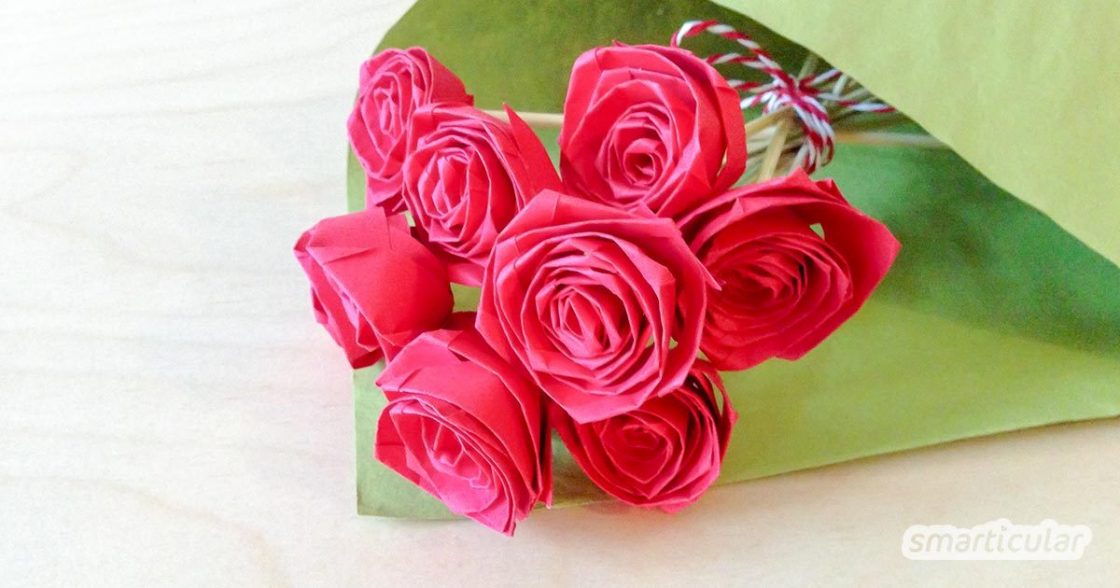 Rosen einfach aus Papier falten - nachhaltig und langlebig