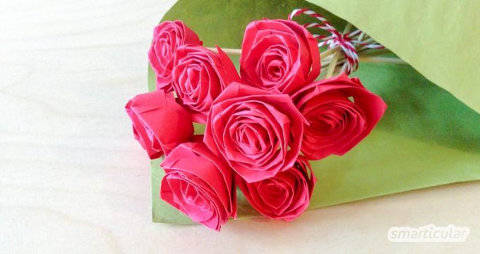 Teure Rosen aus Afrika einfliegen lassen? Das muss nicht sein, diese selbstgemachten Blüten sind leicht, preiswert und halten ewig!
