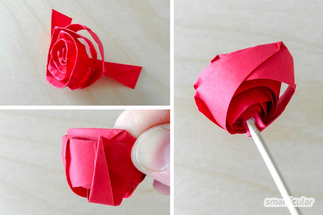 Rosen einfach aus Papier falten - nachhaltig und langlebig