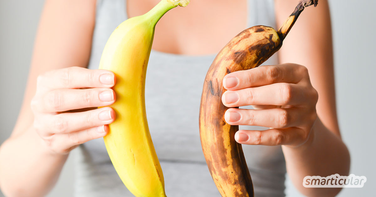 Braune Bananen verwerten statt wegwerfen! Sie sind nicht nur aromatischer, sondern enthalten auch jede Menge gesunde Inhaltsstoffe.
