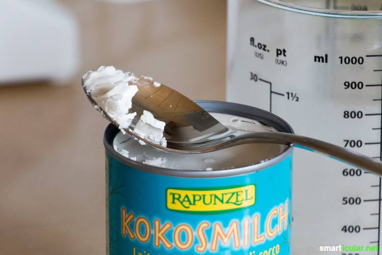 Vegane Schlagsahne aus Kokosmilch einfach selber machen Rezept und Anleitung