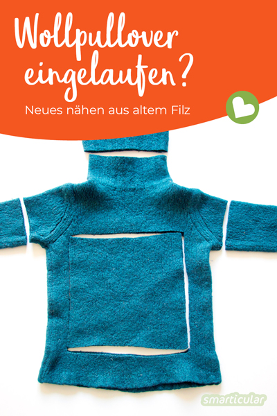 Eingelaufene Wollkleidung verwerten und weiternutzen