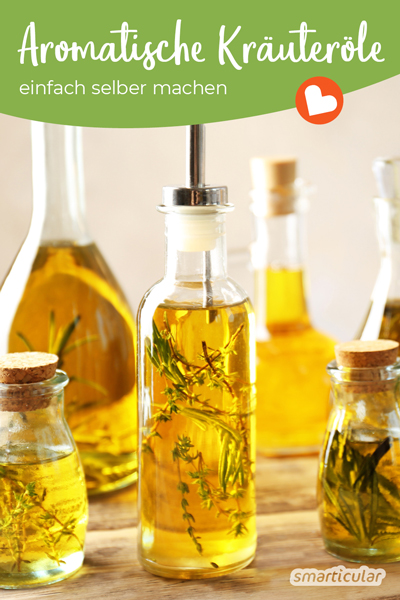 Kräuteröl selber zu machen, ist eine wunderbare Methode, um die Kräuteraromen für Wochen bis Monate zu konservieren - auch als Geschenk aus der Küche.