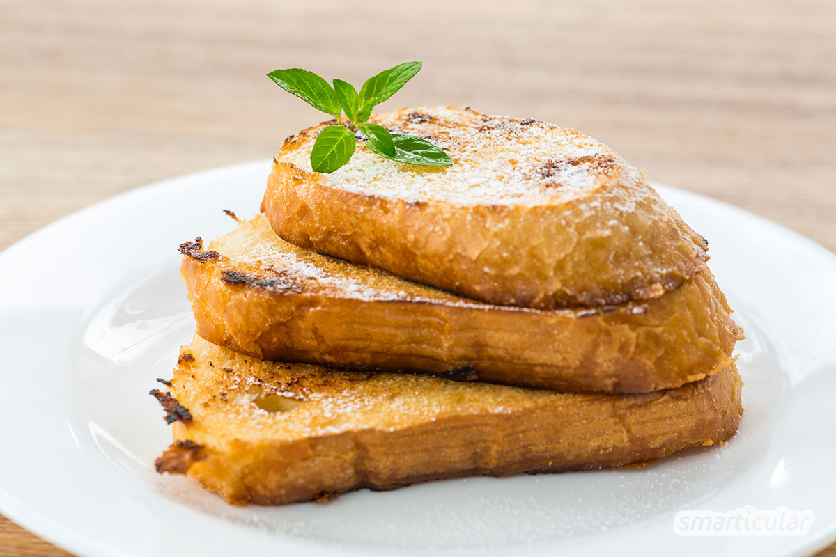 Arme Ritter oder auch French Toast ist eine wunderbare Idee, um übrig gebliebenes Weißbrot und Toast zu verwerten! Sie schmecken süß, herzhaft oder vegan und das Rezept ist einfach und schnell zubereitet.