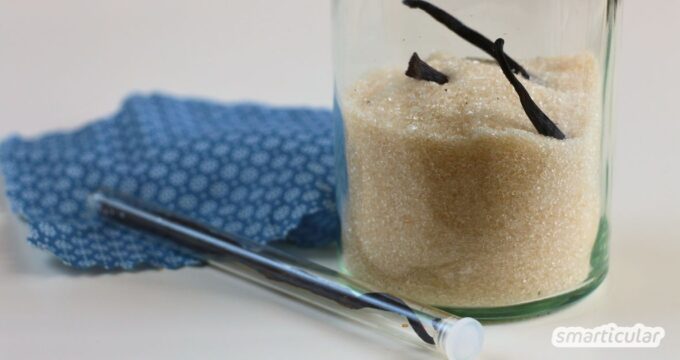 Vanillezucker selber machen statt teuer kaufen! Mit diesem einfachen Rezept verwertest du Vanilleschoten nachhaltig und sparst bares Geld.