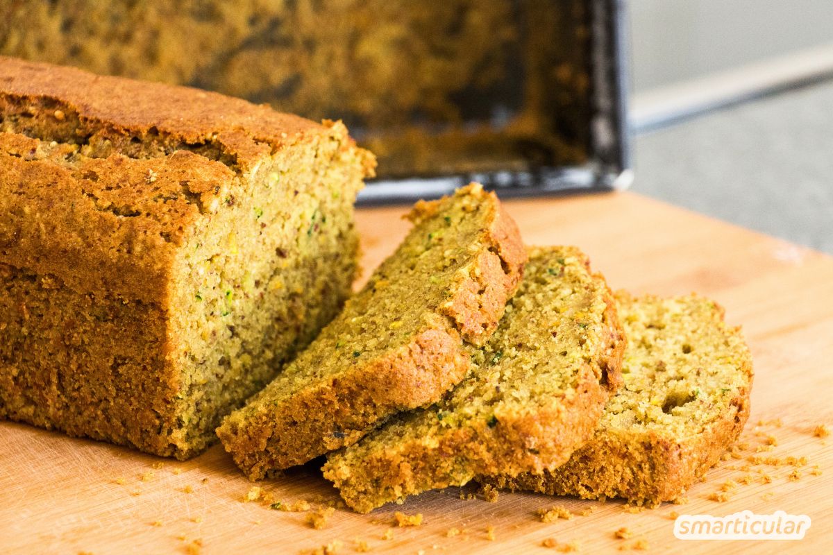 Rezept f&uuml;r Zucchinikuchen mit K&uuml;rbiskern&ouml;l