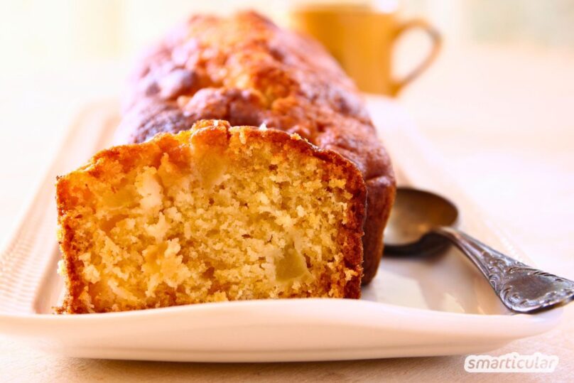 Eine hübsche Apfelkuchen-Backmischung im Glas kannst du mit wenigen Handgriffen selber machen - zum Verschenken oder Selbst-Genießen.