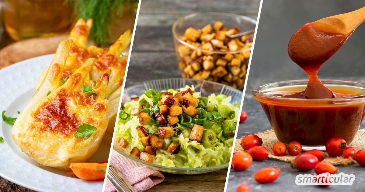 Saisonale Rezepte im November sind überraschend vielfältig. Denn im Spätherbst sind zahlreiche Gemüse und Wildpflanzen regional verfügbar.