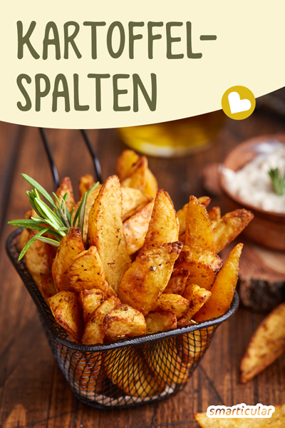 Knusprige Kartoffelspalten aus dem Backofen lassen sich einfach selber machen und schmecken besser als ein Fertigprodukt!