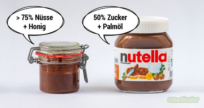 Nutellaverzicht muss nicht sein. Mit diesem Rezept kannst du aus nur drei Zutaten eine gesunde Schokocreme selbst herstellen. In nicht mal einer Minute!