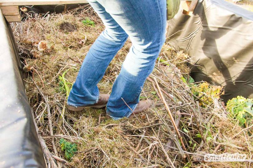 Gemüse und Kräuter anbauen - mit einem Hochbeet aus Paletten geht das ganz einfach, preiswert und ohne dich auch nur einmal bücken zu müssen!