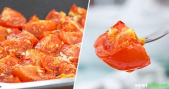 Wenn alle Tomaten gleichzeitig reifen, wird die rote Pracht schnell eintönig! Mit diesem Rezept für gebackene Tomaten kommt keine Langeweile auf, und sie können sogar konserviert werden.