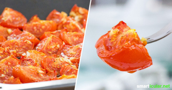 Wenn alle Tomaten gleichzeitig reifen, wird die rote Pracht schnell eintönig! Mit diesem Rezept für gebackene Tomaten kommt keine Langeweile auf, und sie können sogar konserviert werden.
