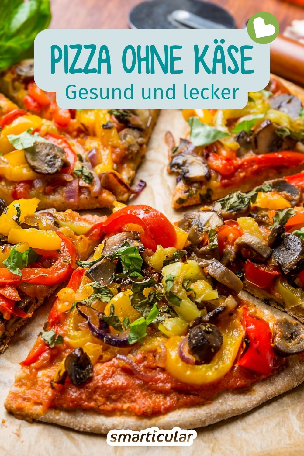 Pizza ohne Käse? Dieses Rezept für vegane Pizza schmeckt richtig lecker und ist herrlich saftig - dank frischem Gemüse und wertvollen Ölen.