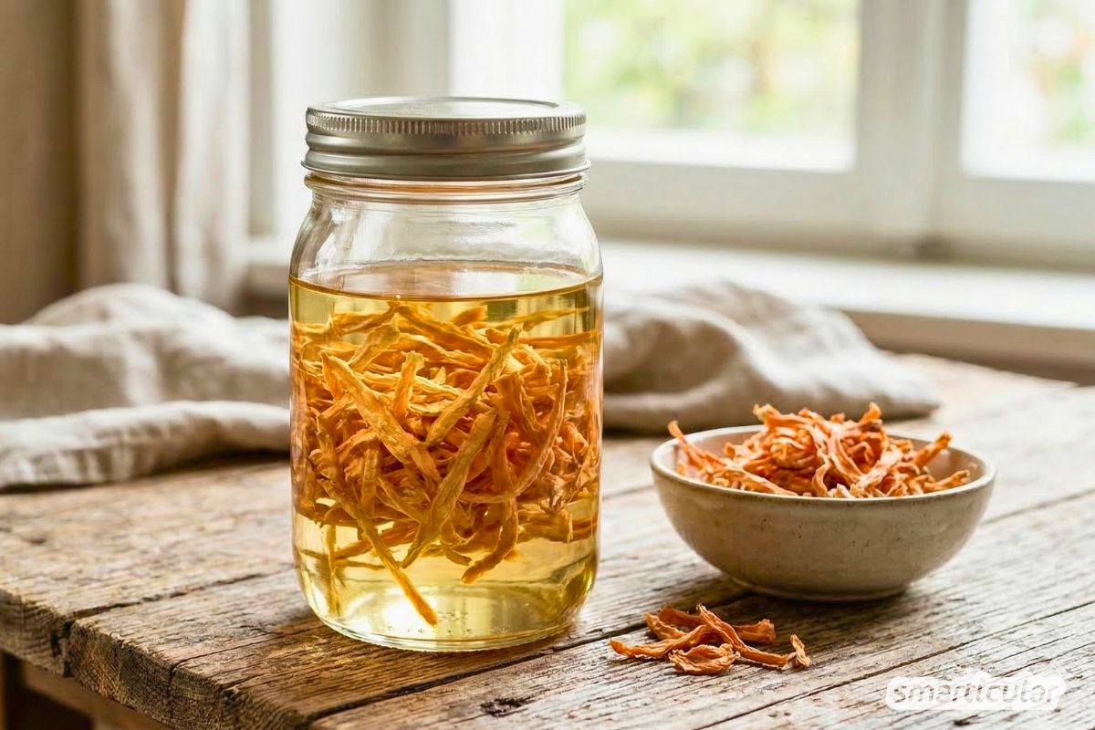 Karottenöl selber machen: Mit unserer Schritt-für-Schritt-Anleitung stellst du die natürliche Hautpflege einfach und sicher zu Hause her.