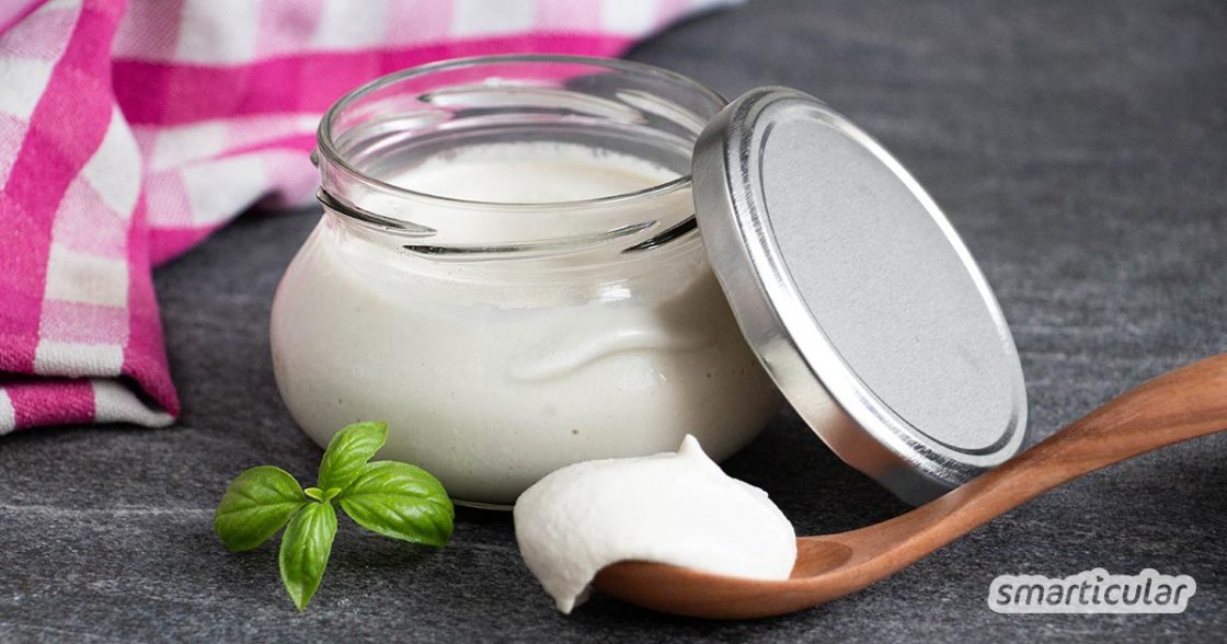 Vegane Crème fraîche selber machen ohne Soja