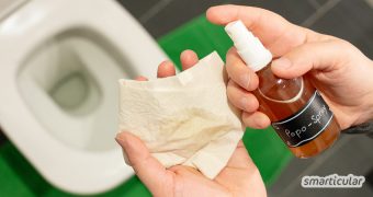 Die Alternative zu feuchtem Toilettenpapier: Das DIY-Popospray schont die Umwelt, ist hautfreundlich und lässt sich außerdem preiswert und einfach selber machen.