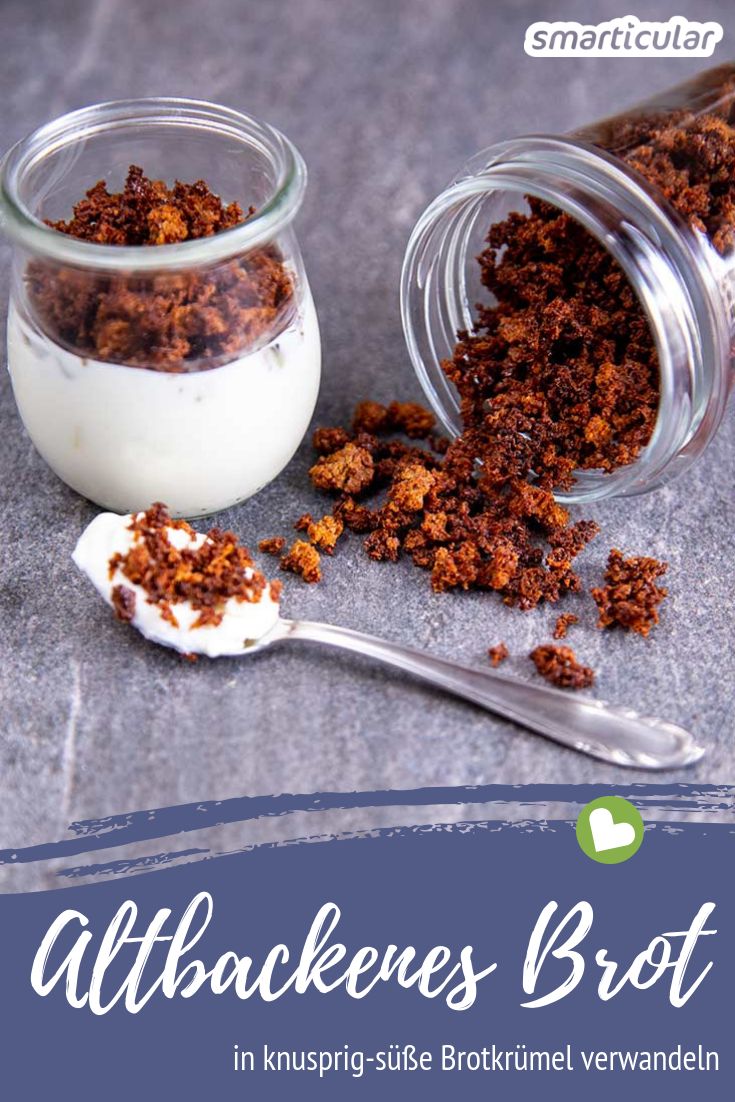 Aufs Müsli statt in die Biotonne: Mit etwas Zucker und einer Prise Salz kannst du aus altbackenem Vollkornbrot ein leckeres Knuspermüsli zaubern.