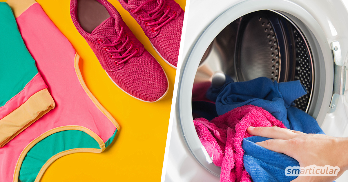 Um Sport- und Funktionskleidung ein langes Leben ohne Schweißgeruch zu ermöglichen, kannst du sie mit Hausmitteln umweltfreundlich und schonend waschen.
