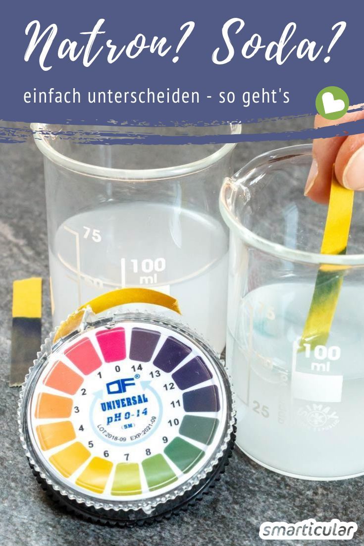 Natron und Soda unterscheiden Verwechslung ausgeschlossen