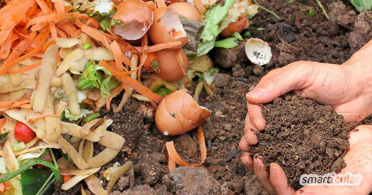 Mit einem eigenen Komposthaufen lassen sich ökologische Abfälle in nährstoffreiche Erde verwandeln, sodass auf zusätzlichen Dünger und umweltschädlichen Torf getrost verzichtet werden kann.