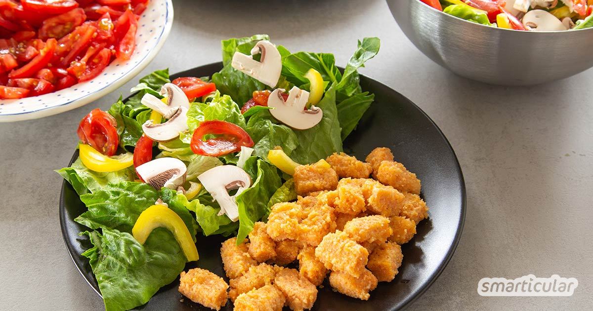 Linsentofu ist eine ideale Soja-Alternative - einfach zuzubereiten und eine köstliche Beilage für Salate und Gemüsegerichte. Mit Rezept und Zubereitungs-Tipps.