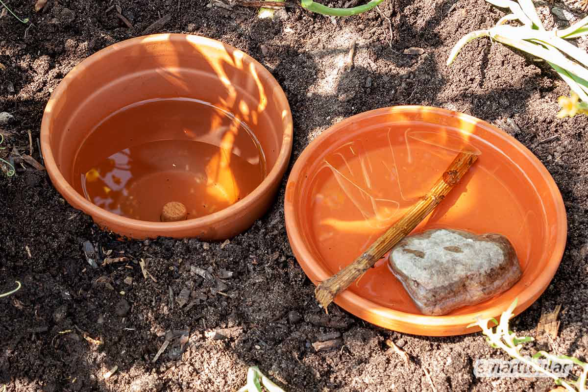 Ollas zur Bewässerung von Garten und Hochbeet kannst du aus einfachen Tontöpfen selber bauen. Ein teures System mit Tropfschlauch ist nicht notwendig.