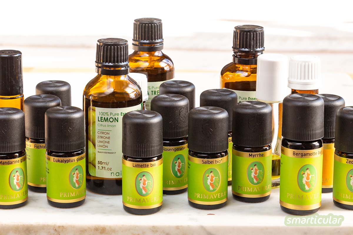 Um Waschmittel, Seife und Massageöl natürlich zu beduften oder ein individuelles Parfum herzustellen, kannst du Duftmischungen aus ätherischen Ölen selbst herstellen.