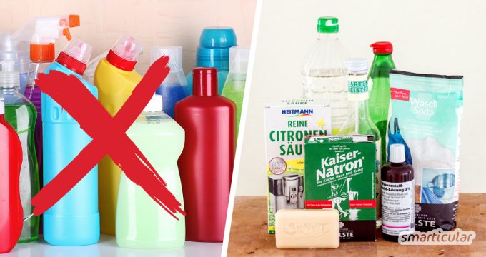 Ein Spezialmittel für jeden Putzzweck muss nicht sein, denn natürliche Hausmittel und Tricks ersetzen viele der bunten Plastikflaschen und schädlichen Inhaltsstoffe.