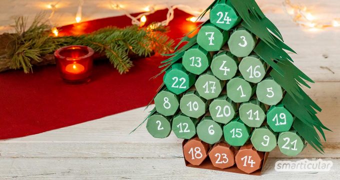 Für einen Adventskalender aus Klorollen braucht es nicht viel Zubehör und auch nicht viel Zeit. So geht Weihnachten Zero Waste!