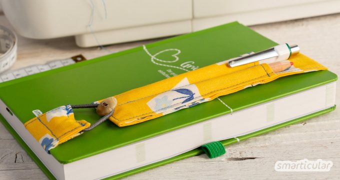 Ein selbst genähter Stiftehalter sorgt dafür, dass du immer alle Stifte dabei hast, um deinen Kalender oder Jahresplaner zu führen.